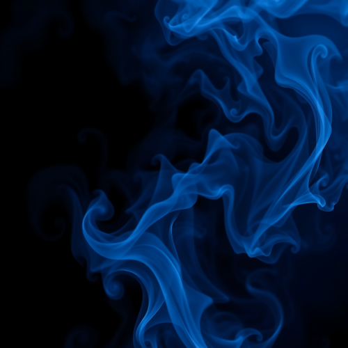 A hero in a swirling black and blue world.