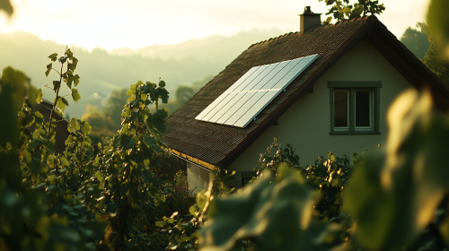A house in Switzerland with solar panels