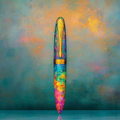 A huge transparent jelly like ink pot.