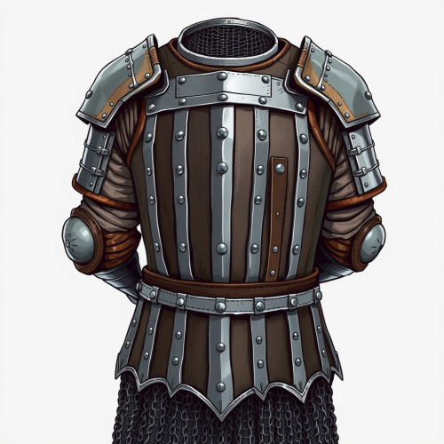 A knight in metal armor.