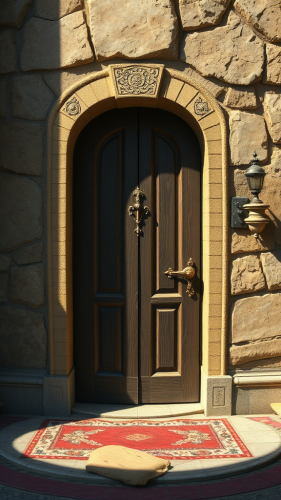 A magical door to a fantasy world.