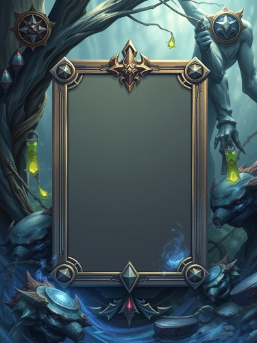 A magical trading card with blank space.