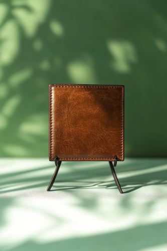 A men's wallet on stand