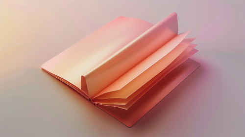 A modern folder design with pink and orange gradient.