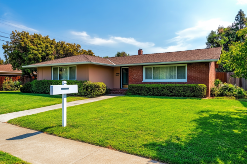 A modern house for sale, bright and inviting