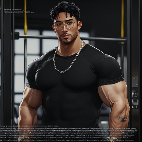 A muscular young man in the gym smiling