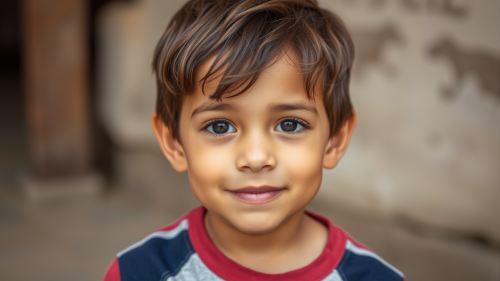 A picture of a 6-year-old boy.