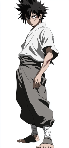 A powerful Chakra Energie anime character in Horror Style