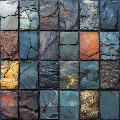 A sheet showing patterns and textures in cliffs