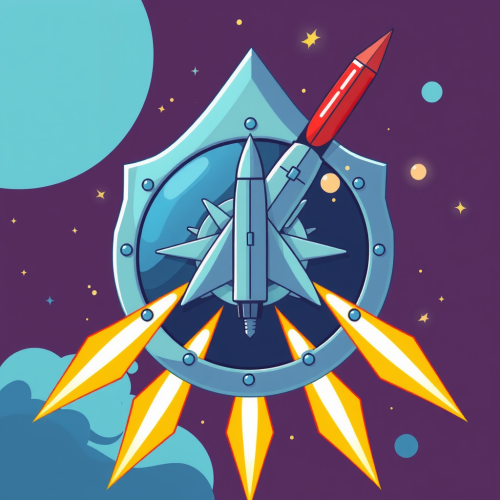 A shield attracting missiles illustrated quickly.