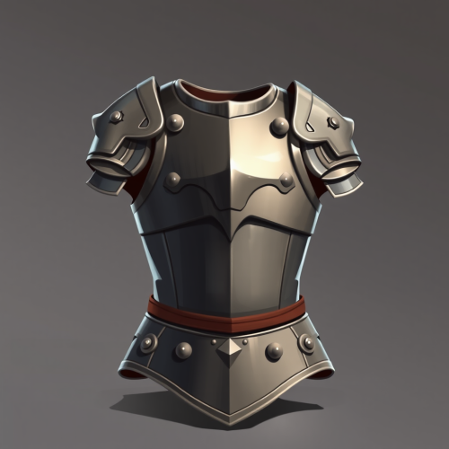 A shiny armor breastplate in a quick style.