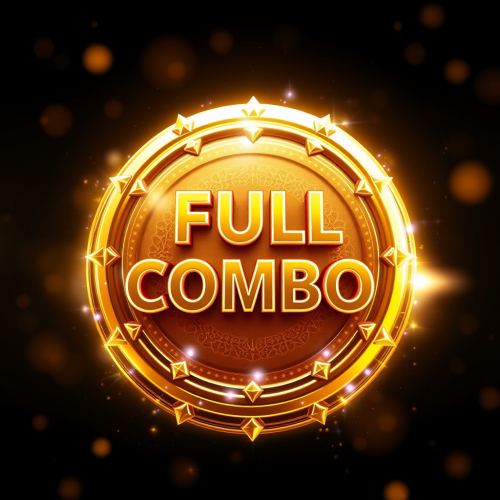 A shiny gold badge with FULL COMBO label.