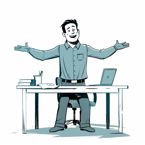 Cartoon Illustration of a happy person