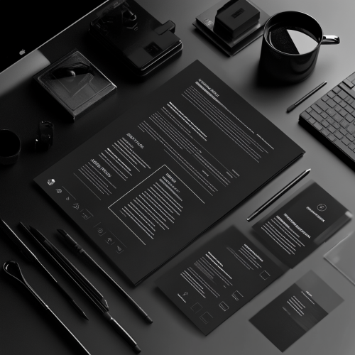 A sleek, black resume with clear sections