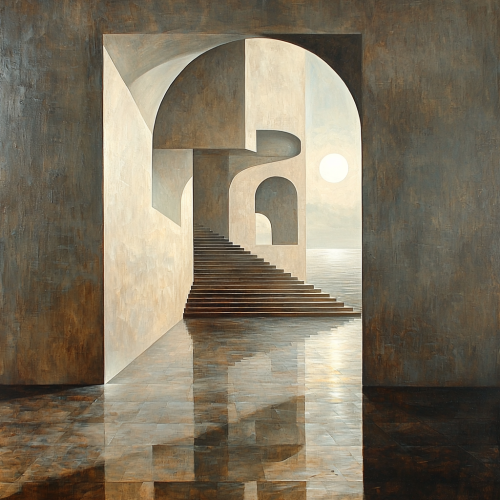 A soft abstract oil painting