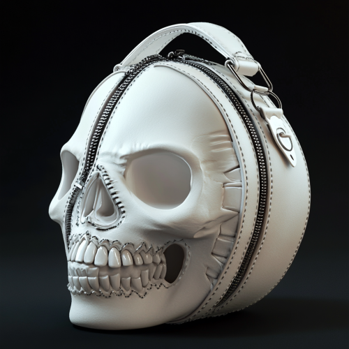 A spooky skull handbag