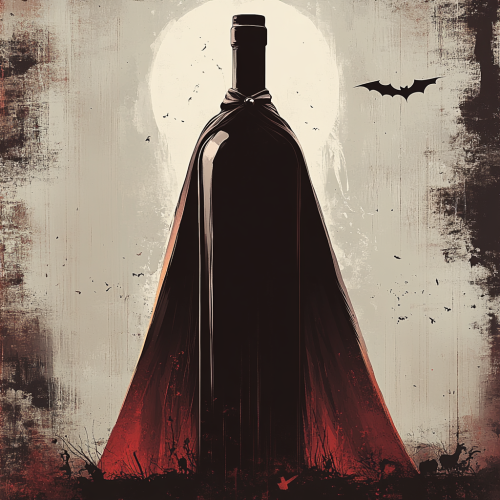 A spooky vampire bottle for Halloween night