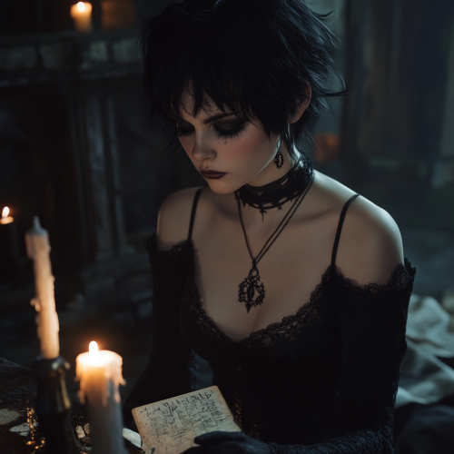 A spooky witch is casting a magic spell