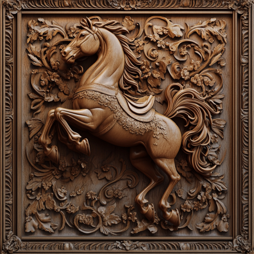 A stunning horse carving in time-lapse style