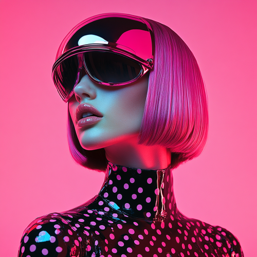 A surreal image of a fashionable woman.