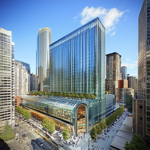 A vibrant city scene in the Roosevelt District