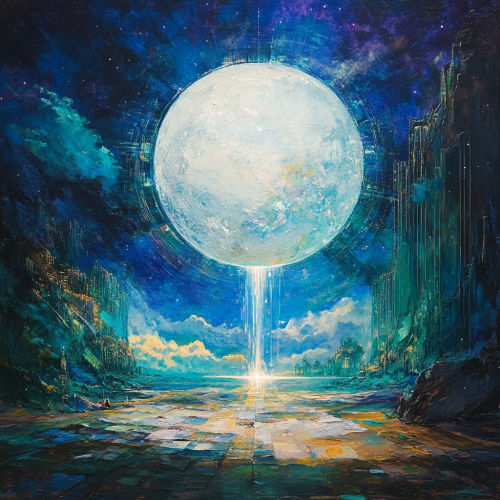 A white sphere radiating advanced technology and spiritual energy. A white sphere radiating advanced technology and spiritual energy.