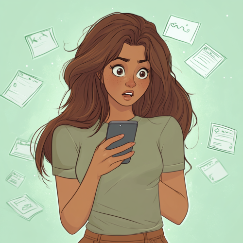 A woman feels embarrassed after sending wrong message