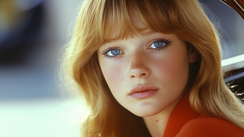 A young Judy Geeson poses in 1960s London.
