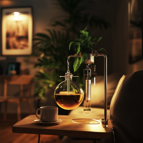 AI Image: A modern and comfortable coffee lounge