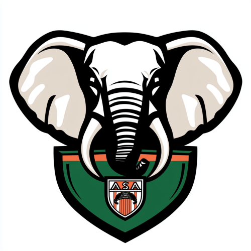 AJSA Football Team Logo with Elephant Symbol