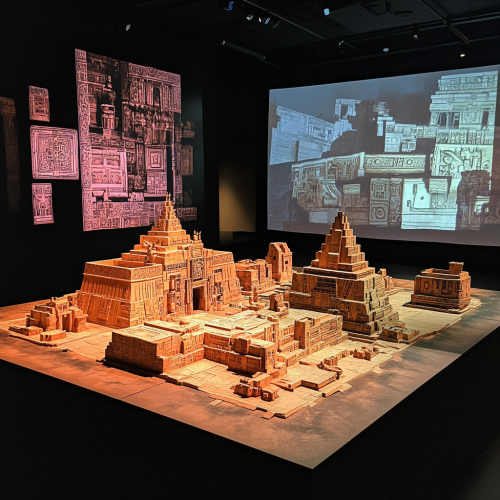 ALT: Build Purepecha buildings on city model with motifs.