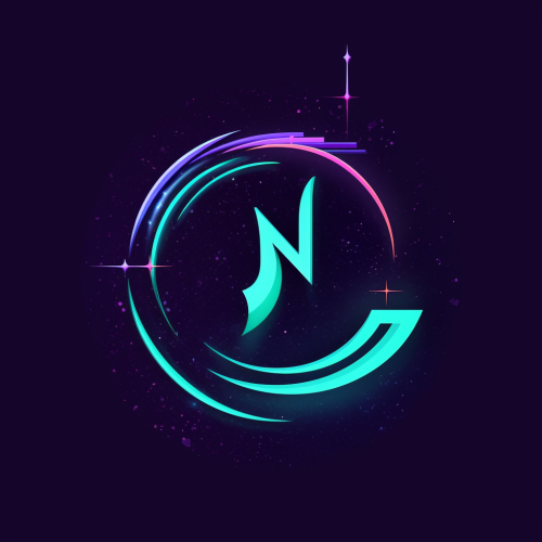 Abstract logo for futuristic N3ptunes music platform.