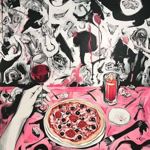 Abstract painting by Basquiat with realistic elements.