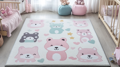 Adorable Animal Carpet with Kawaii Style Patterns
