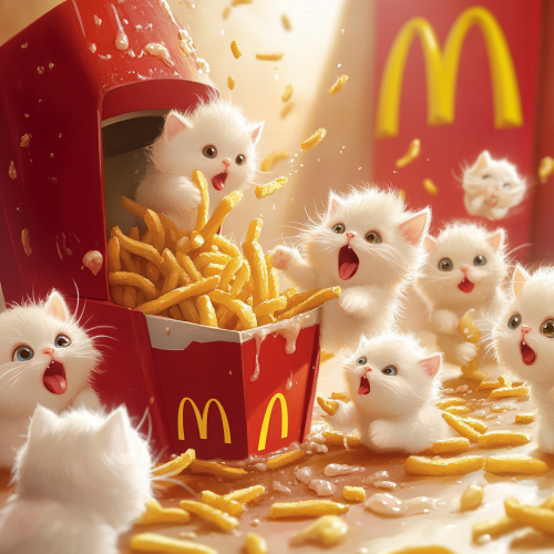 Adorable Kittens Causing Mischief at McDonald's
