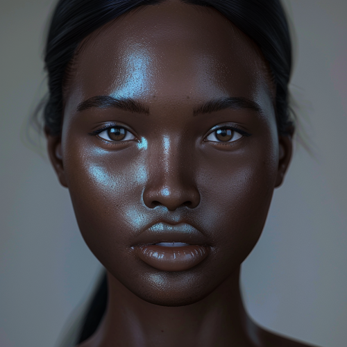 African American Woman with Asian Features, Juicy Lips