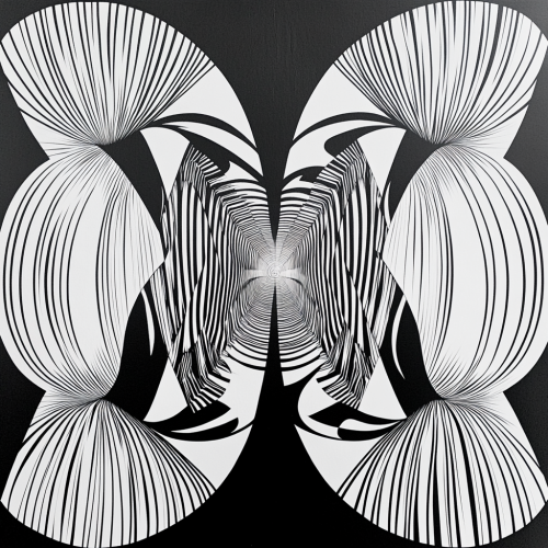 Airflow lines meet in center, inspired by hotrods