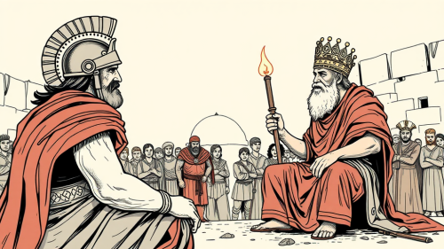 Alexander Meets Shimon: Muted Indie Comic Illustration