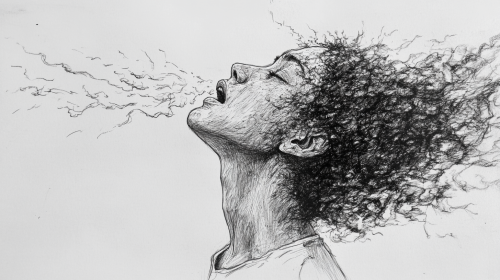 Alive Figure Gazing Skyward Sketch Alive Figure Gazing Skyward Sketch