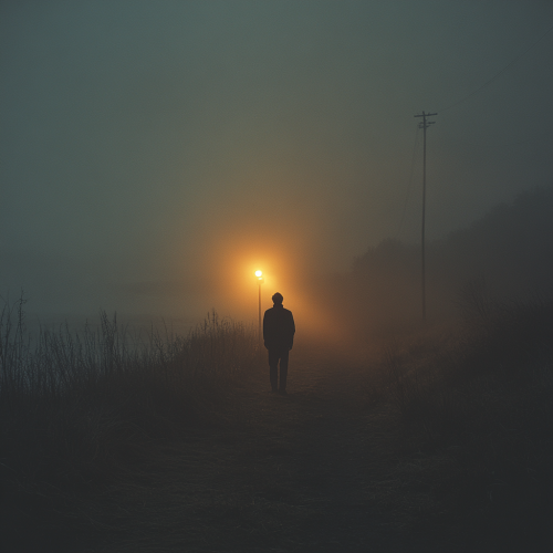 Alone in dark, remote place. No chatter or cars.