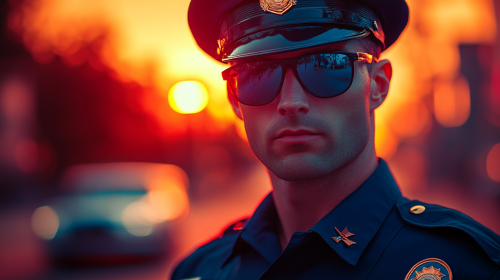 An American police officer's heroic movie poster An American police officer's heroic movie poster