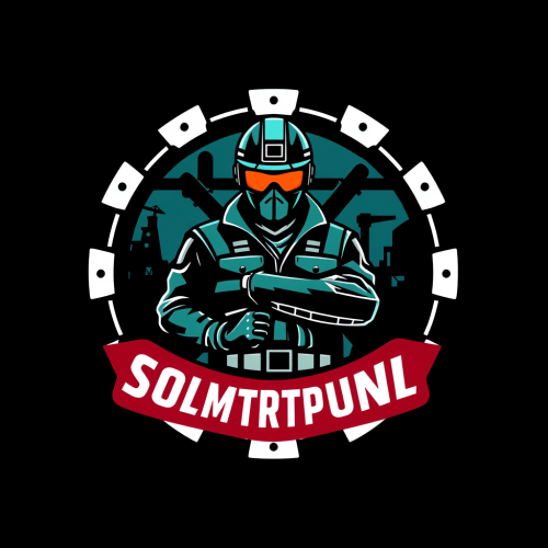 An Engineer Designs Industrial Cyberpunk Logo with Integrity