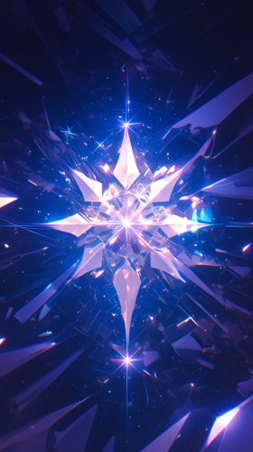 An Imaginative Fire and Ice Snowflake Art