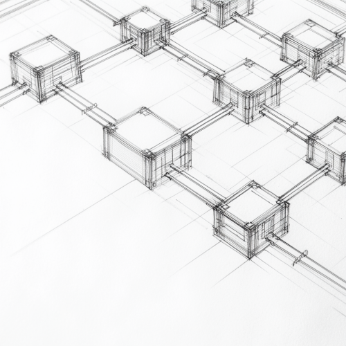 An Interconnected Database Sketch Showing Data Flow