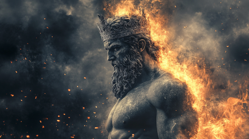 Ancient Greek philosopher with strong body and confidence.