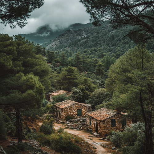Ancient Village in the Woods of Crete