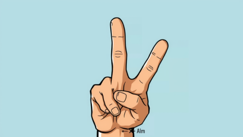 Animation of a Raised Middle Finger