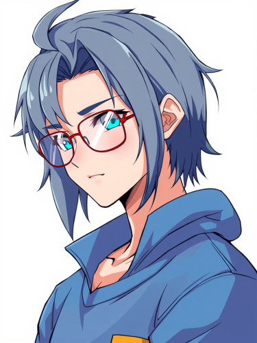 Anime Boy with Cool Hair and Glasses PFP