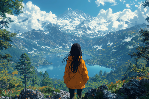 Anime with hand-drawn techniques, vibrant colors, detailed realism.