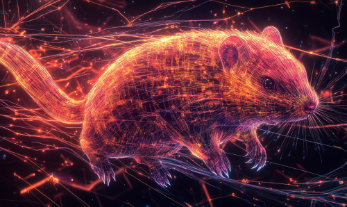 Artistic illustration of beaver tail malware in tech